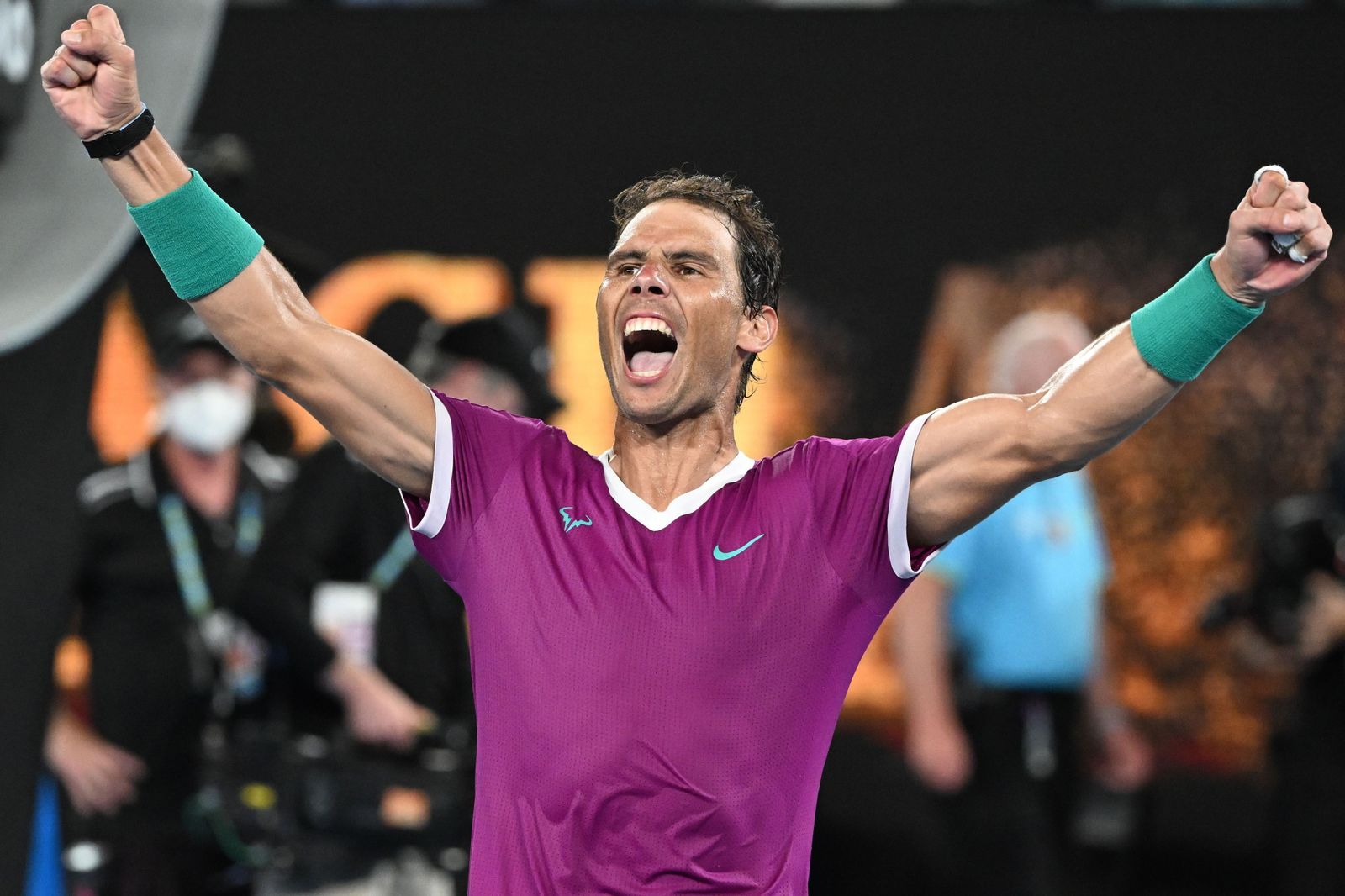 Las imágenes del histórico triunfo de Nadal sobre Medvedev (y 8)