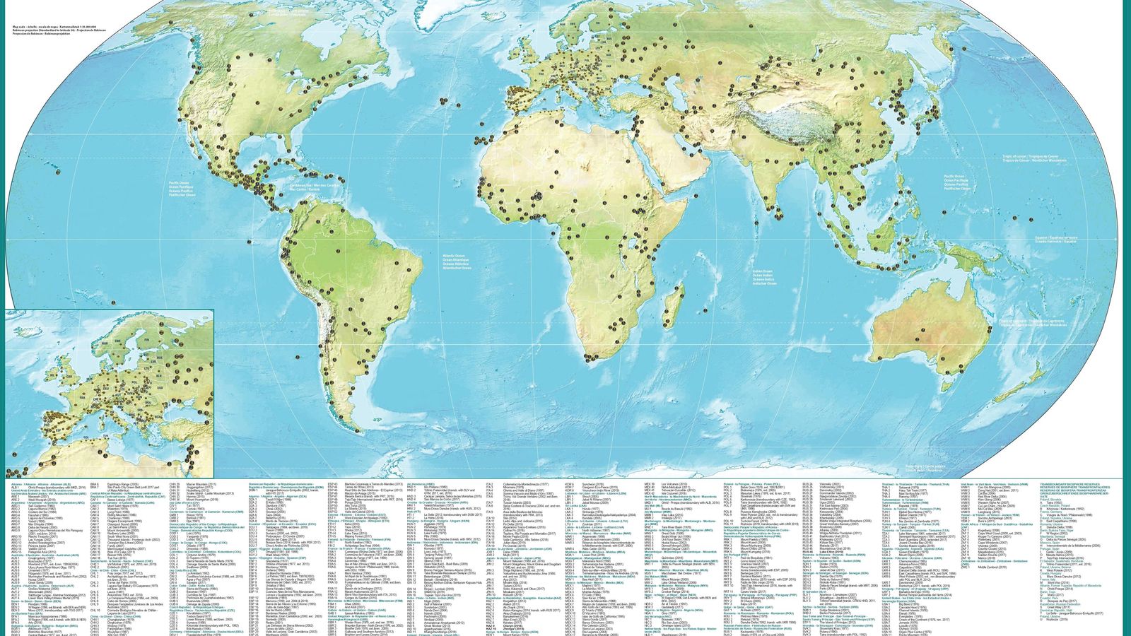 Reservas de la Biosfera alrededor del mundo