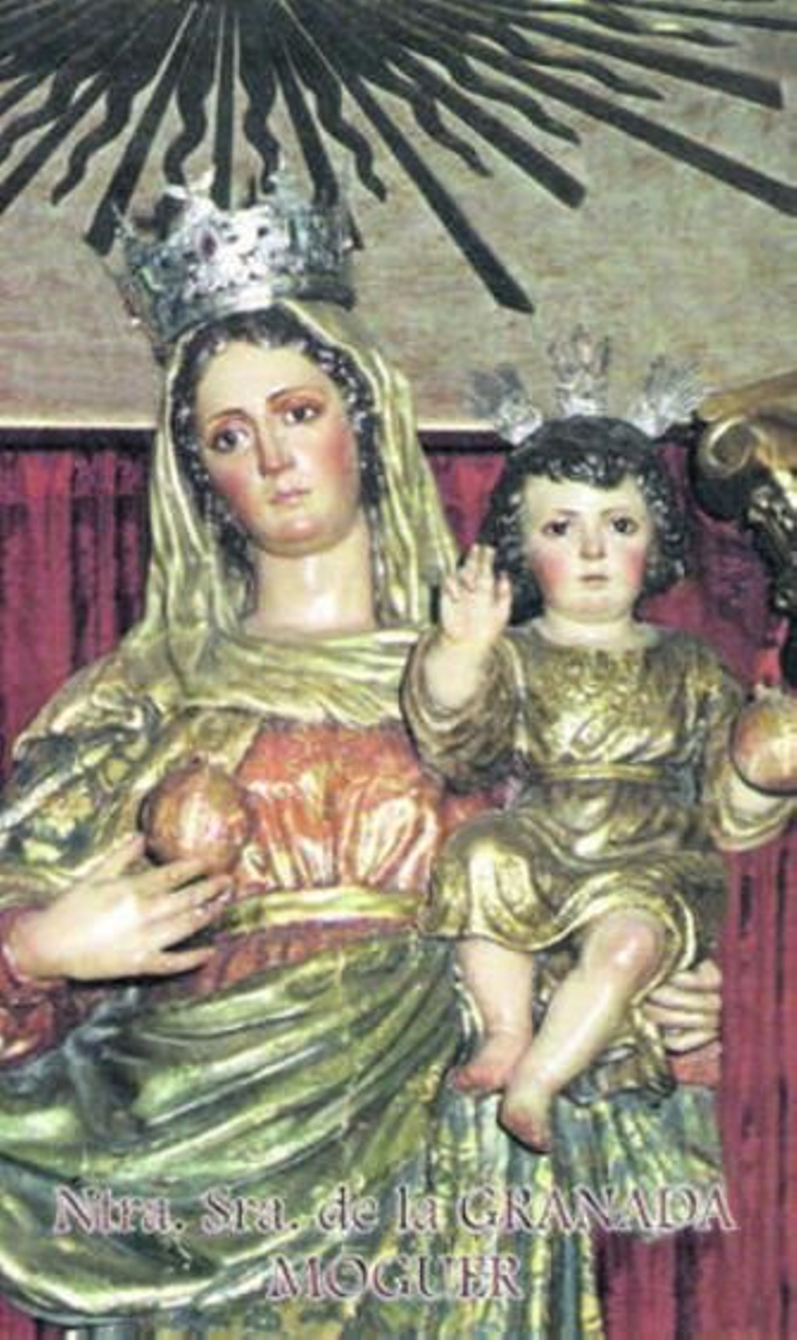 1. Imagen de Nuestra Señora de la Granada, de la localidad onubense de Moguer. 2. Madonna del Magnificat, obra de Sandro Botticelli. /Reportaje Gráfico: José Luis Delgado.