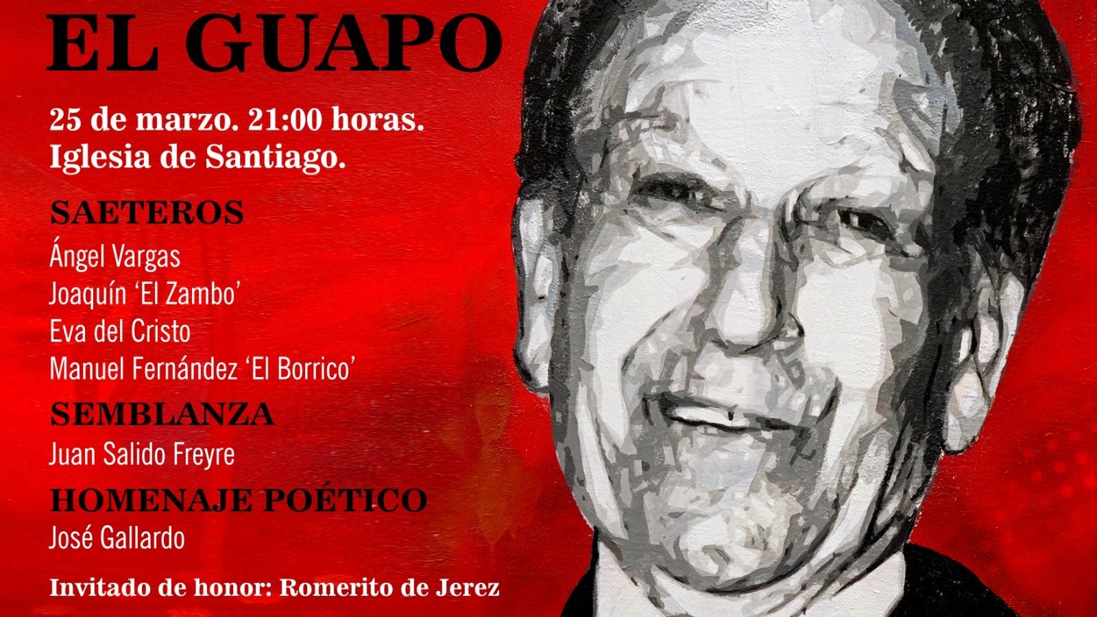 Cartel del homenaje.