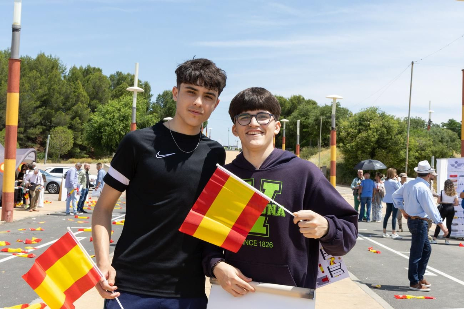 Exhibición de la Patrulla Aspa del Ejército del Aire y del Espacio con motivo del 1.200 aniversario de la capitalidad de Jaén