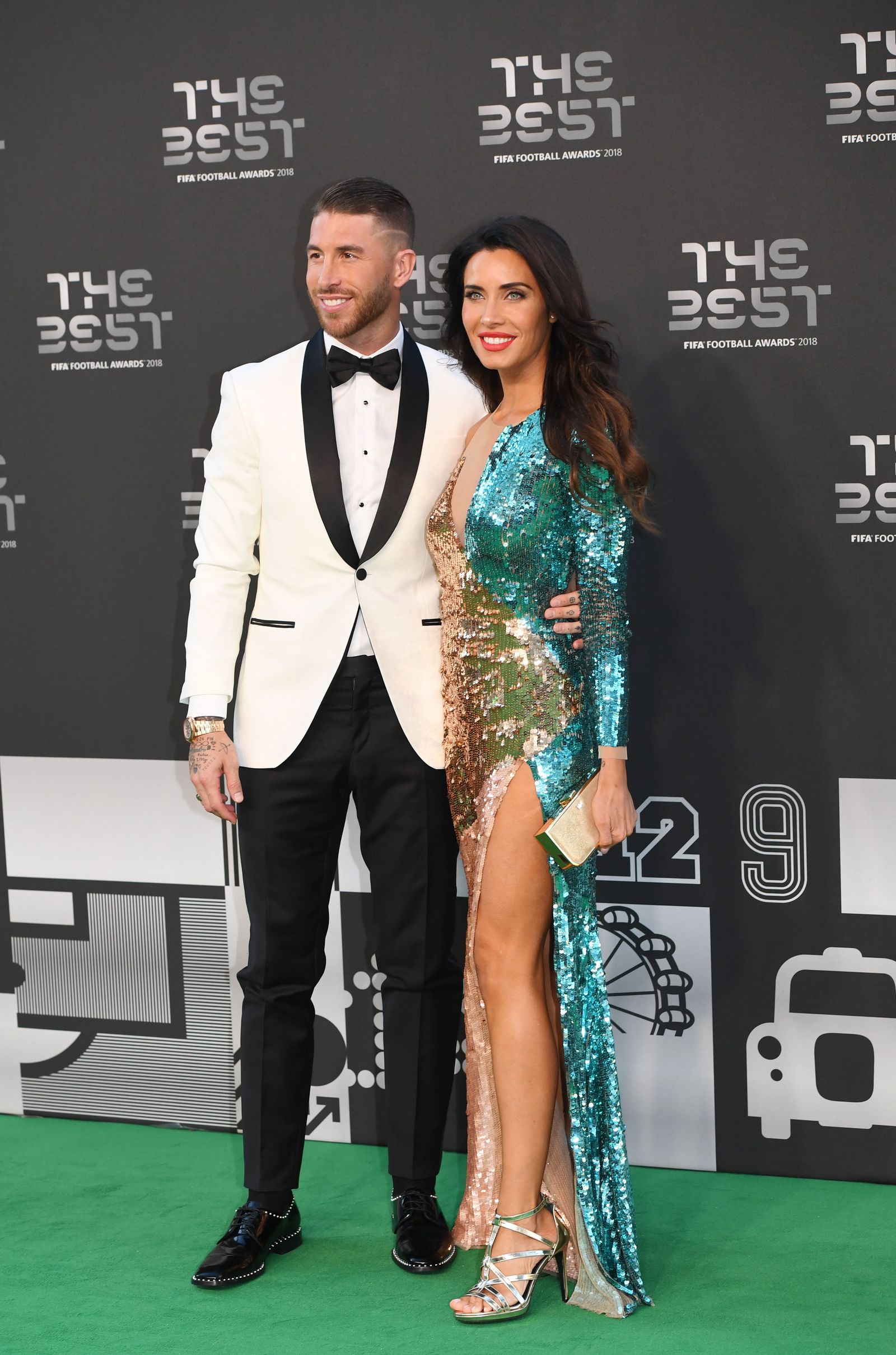 Pilar y Sergio, en la alfombra verde de la gala