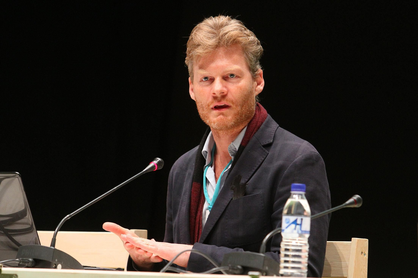 Christian Felber, durante su intervención en el congreso.