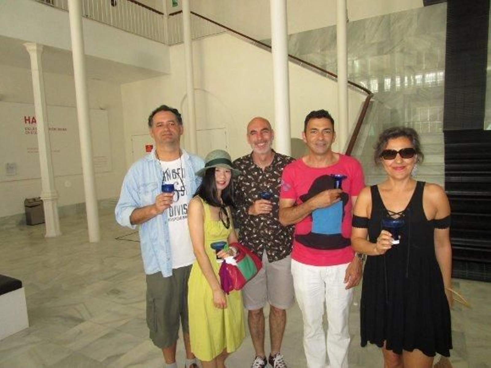 Javier Saez, Juni Llin, Moisés Velasco, el artista Arsenio Rodríguez y Ana Ramón,en el Espacio de Creación Contemporánea.  Foto: Ignacio Casas de Ciria