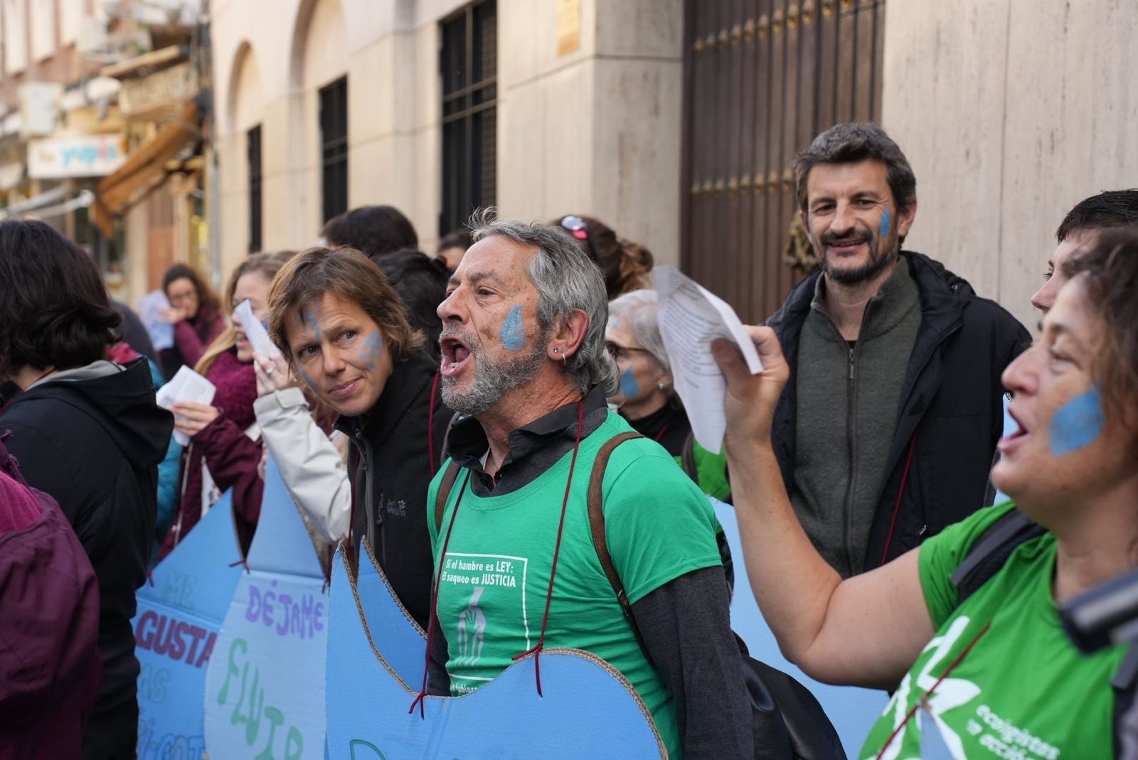 La manifestación  por el agua de Ecologistas, en imágenes
