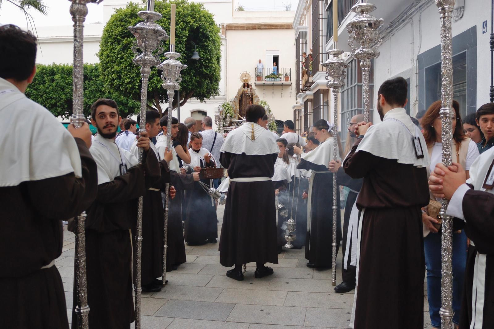 La Virgen del Carmen se traslada a la Iglesia Mayor para participar en el Corpus de San Fernando