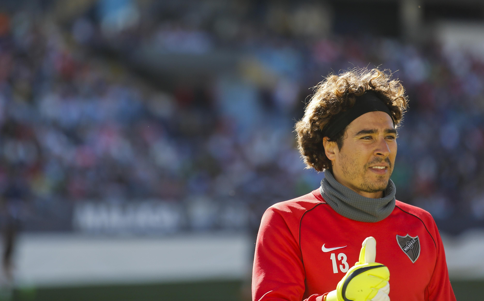 El 'Memo' Ochoa, en un partido con el Málaga.