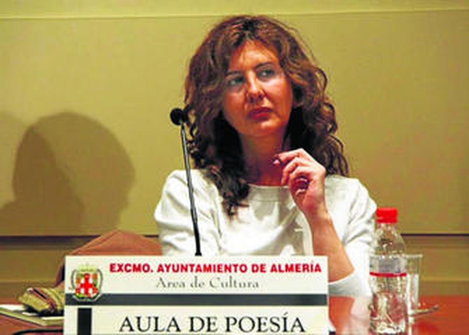 Blanca Andreu durante su participación el lunes en el Aula de Poesía.
