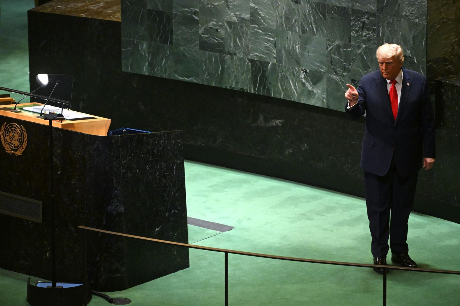 El presidente de Estados Unidos, Donald Trump, este martes ante la Asamblea General de la ONU.