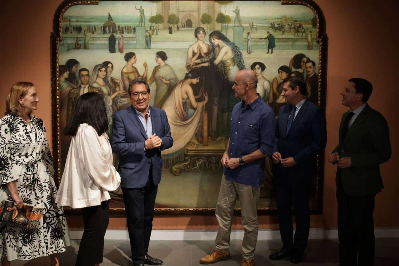 Un momento de la inauguración de la exposición sobre Julio Romero de Torres.
