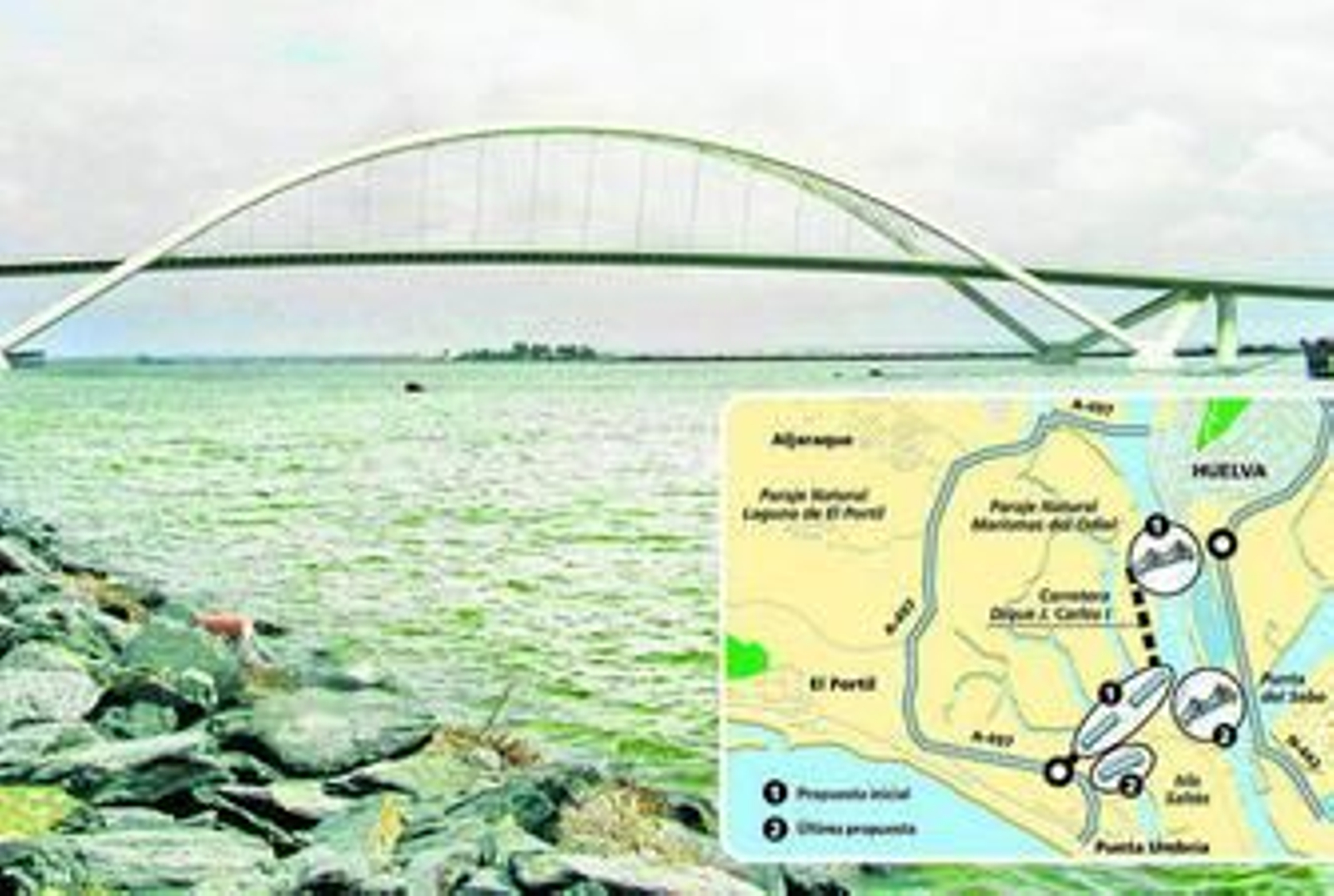 Imagen virtual de la Conexión Sur Metropolitana de Huelva.