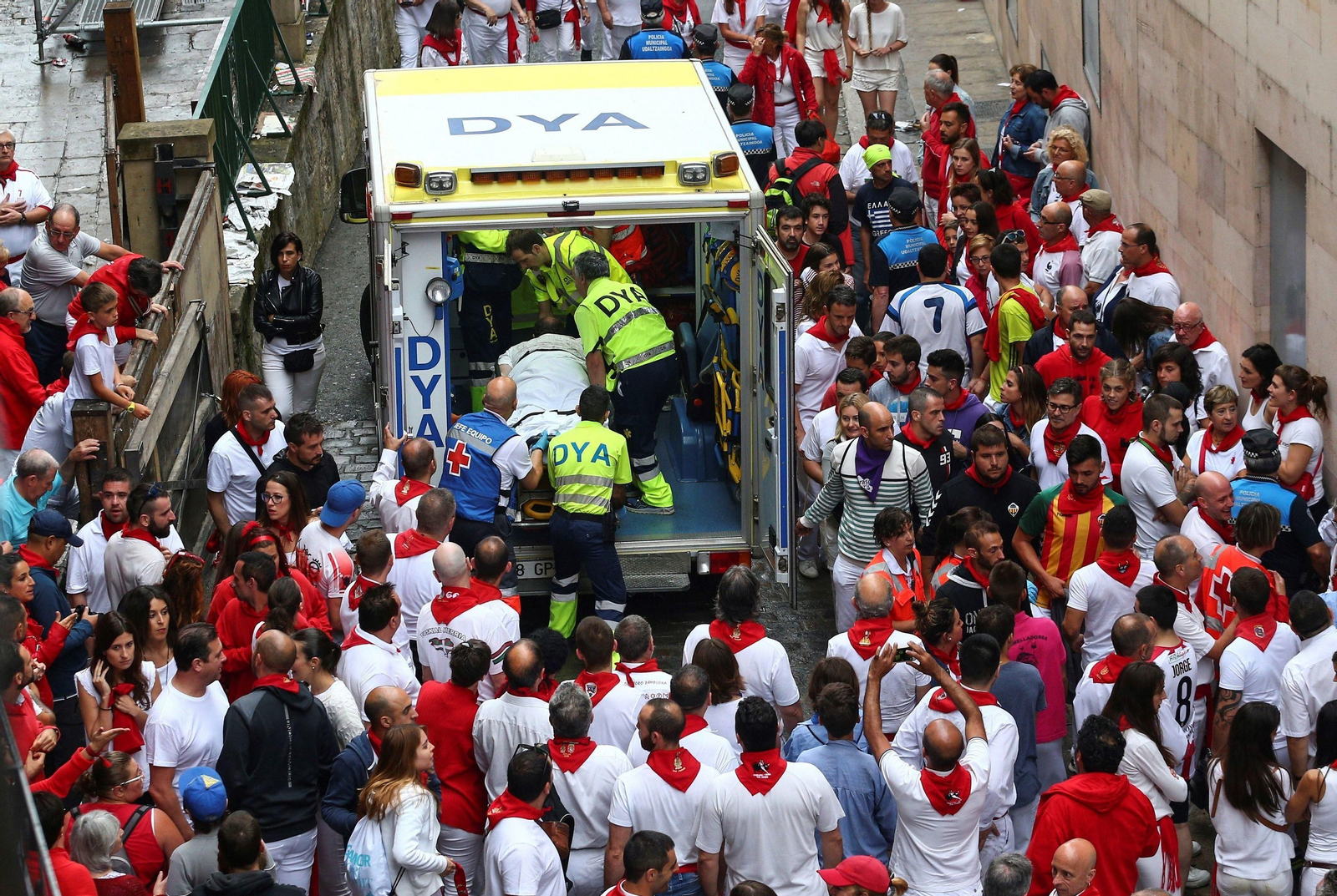 Las imágenes del primer encierro de los sanfermines 2018