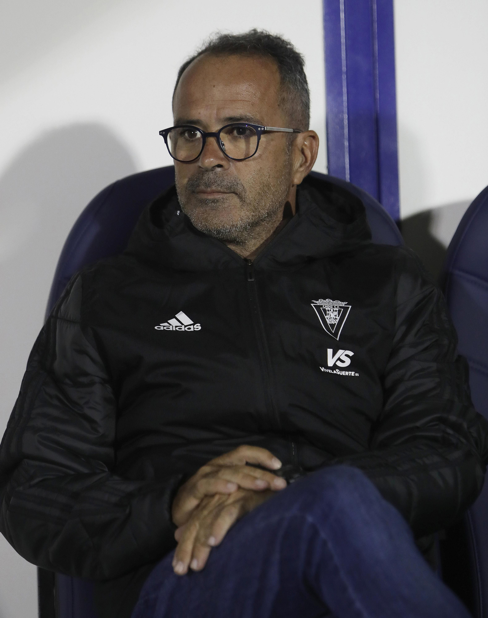 Álvaro Cervera, antes del inicio del encuentro.