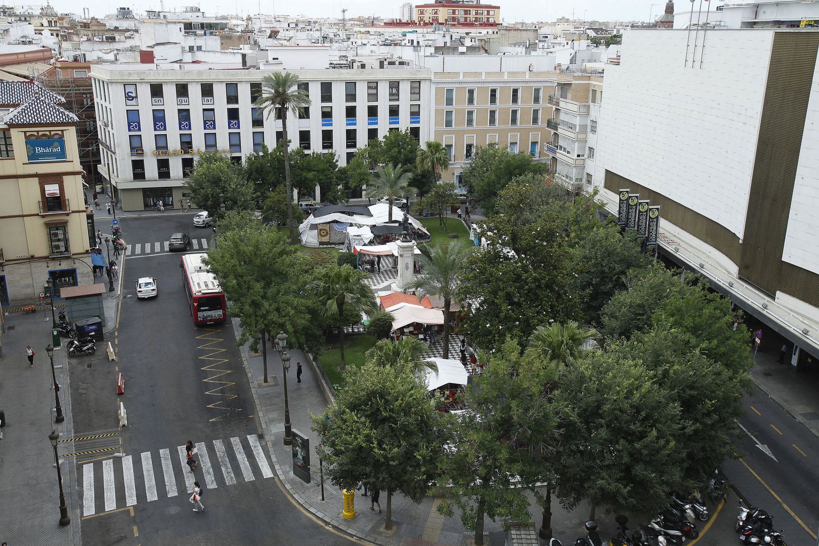 Imagen aérea de la Plaza del Duque.