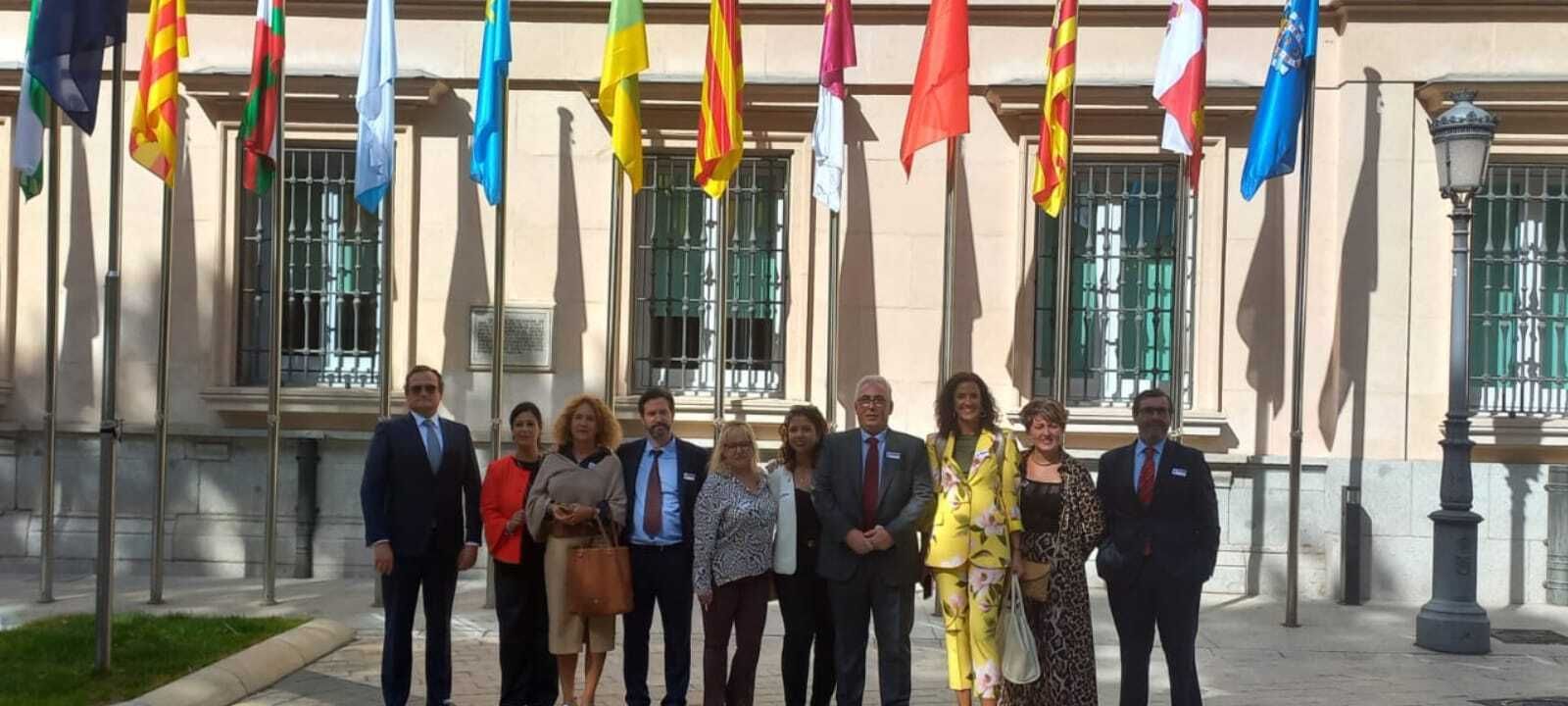 Representantes de asociaciones de Abogados del Turno de Oficio, en el Senado.