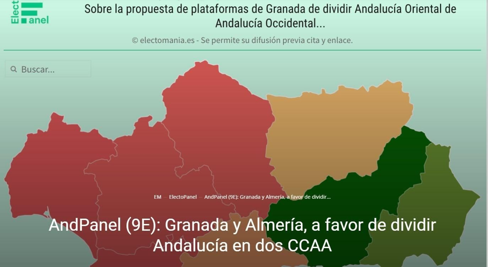 La división de Andalucía, una idea que gusta más al votante de derechas, granadino y almeriense