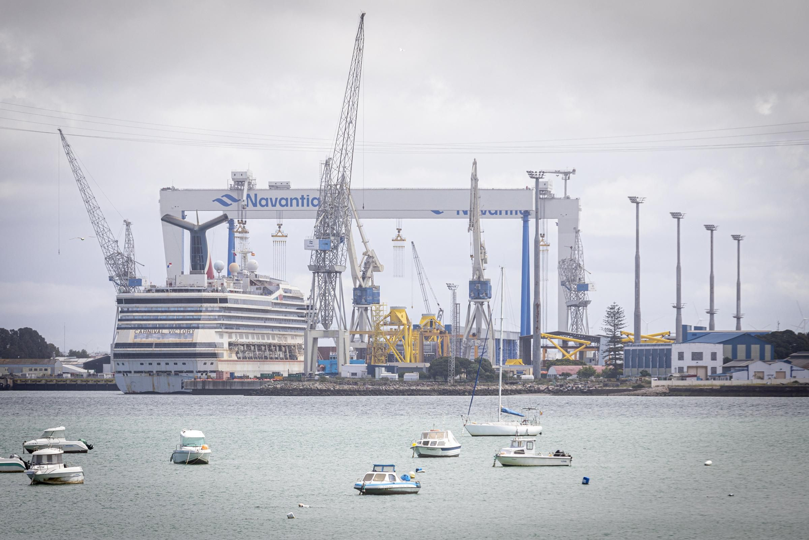 Astillero de Navantia Puerto Real, en una imagen de mayo del pasado año
