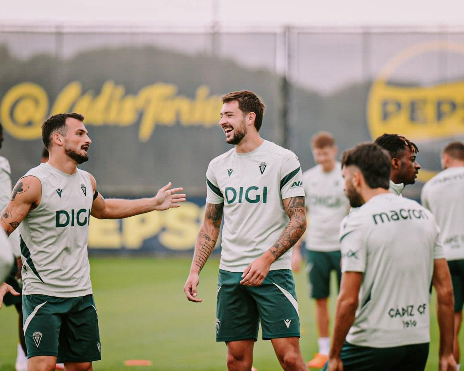 Kovacevic y Tabatadze en el entrenamiento del lunes.