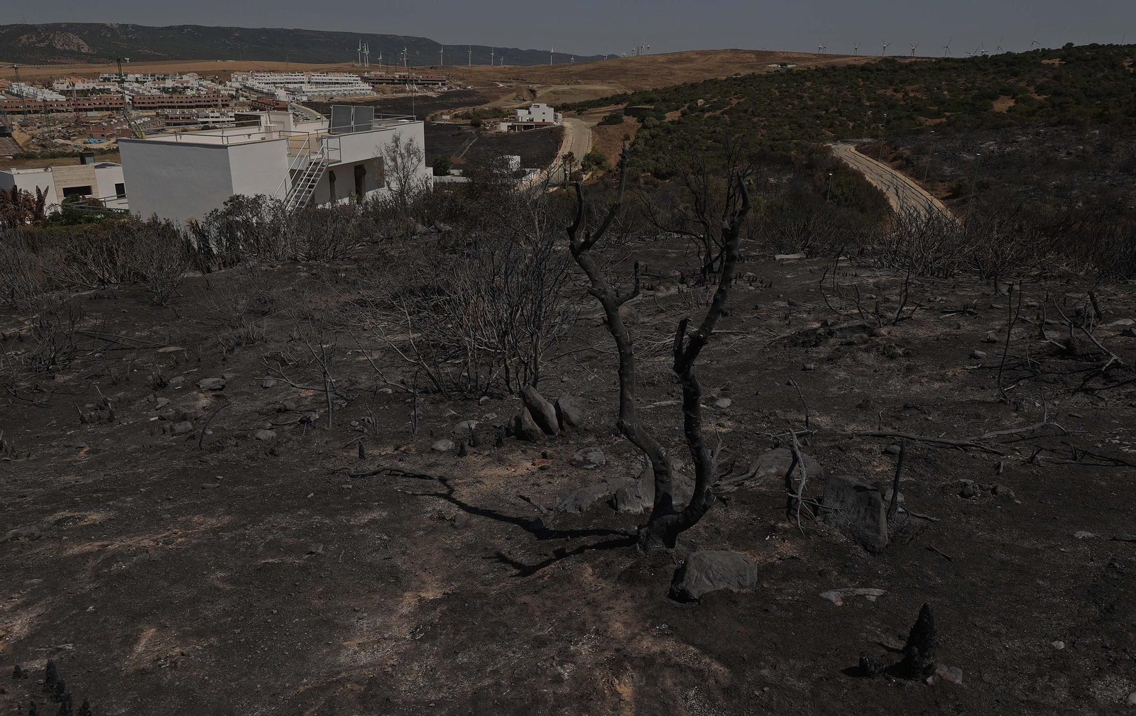 Así han quedado Atlanterra y Zahara de los Atunes tras el incendio forestal en la Sierra de la Plata de Tarifa
