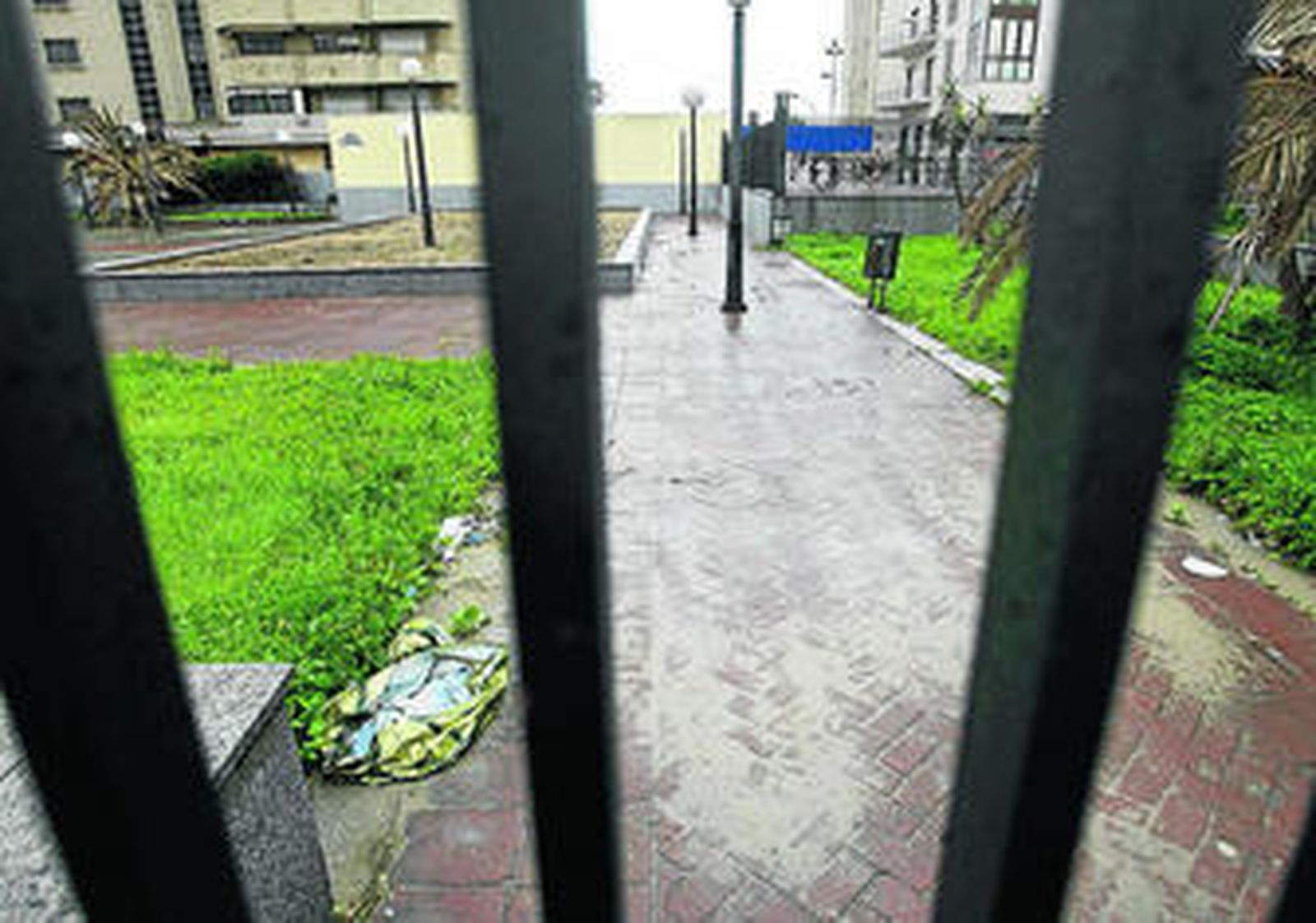 Las obras de la plaza Carlos Díaz se encuentran paralizadas en la actualidad.