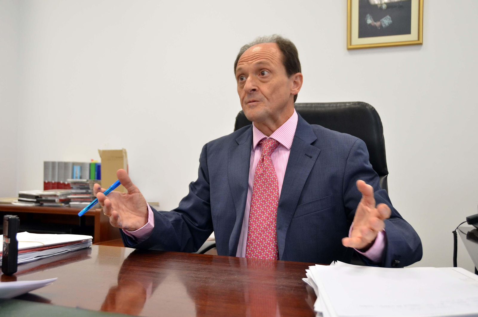 Francisco García Cantero, durante una entrevista con Diario de Jerez en 2013