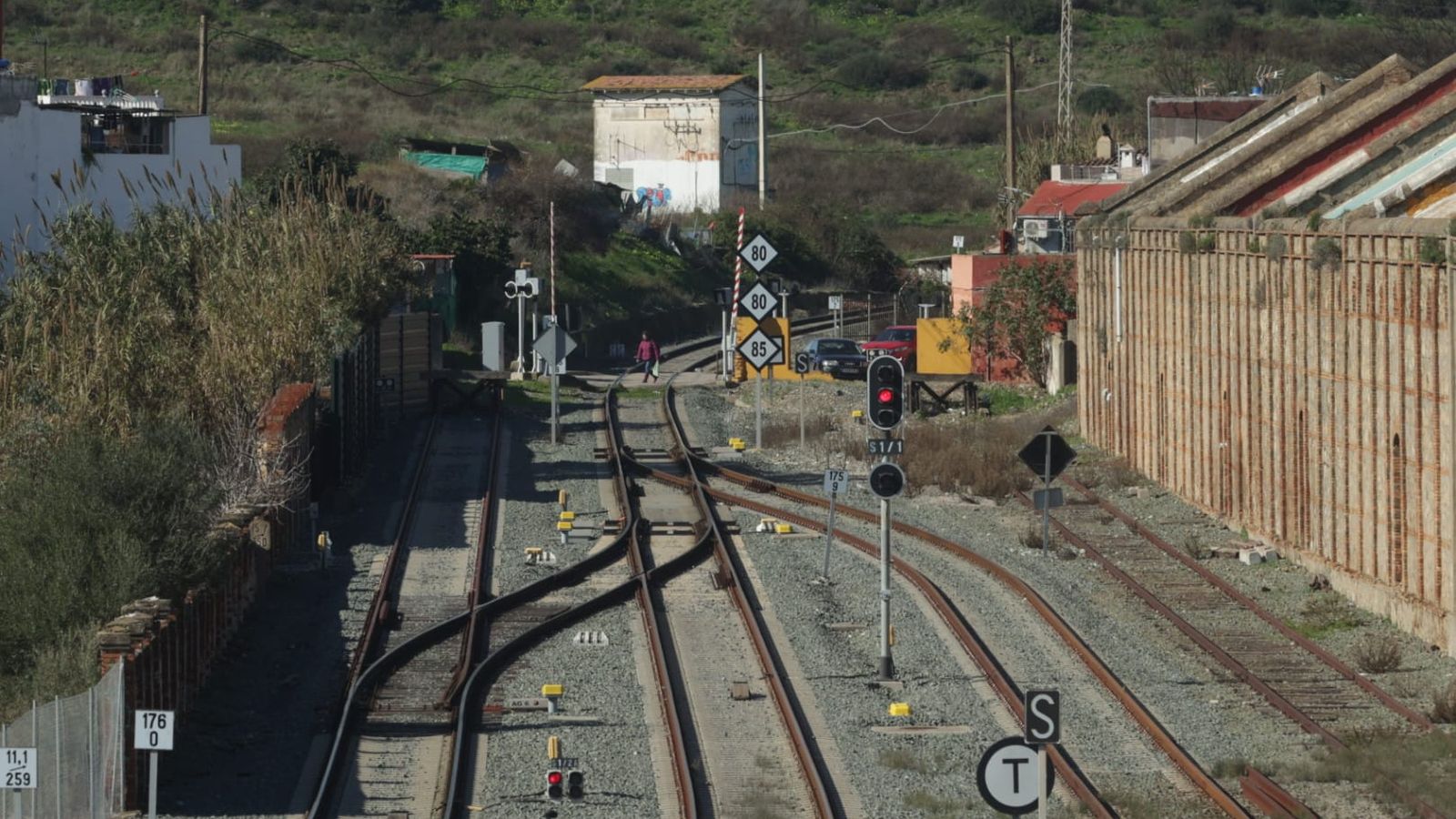 Vías del tren en Algeciras.