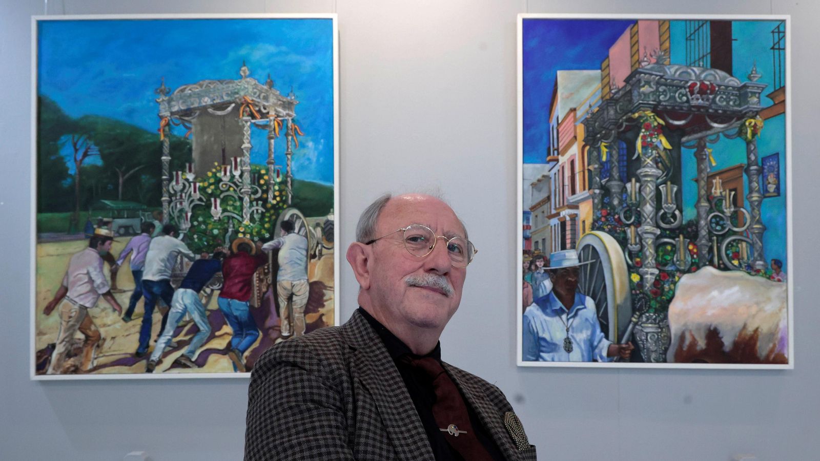 José Suárez en su exposición