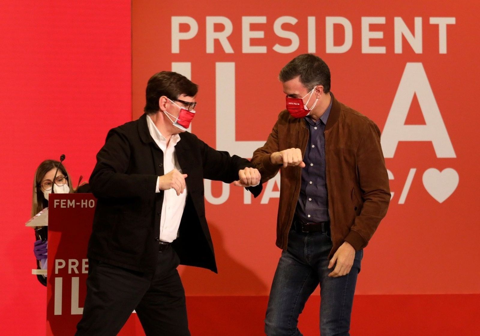 Salvador Illa y Pedro Sánchez.