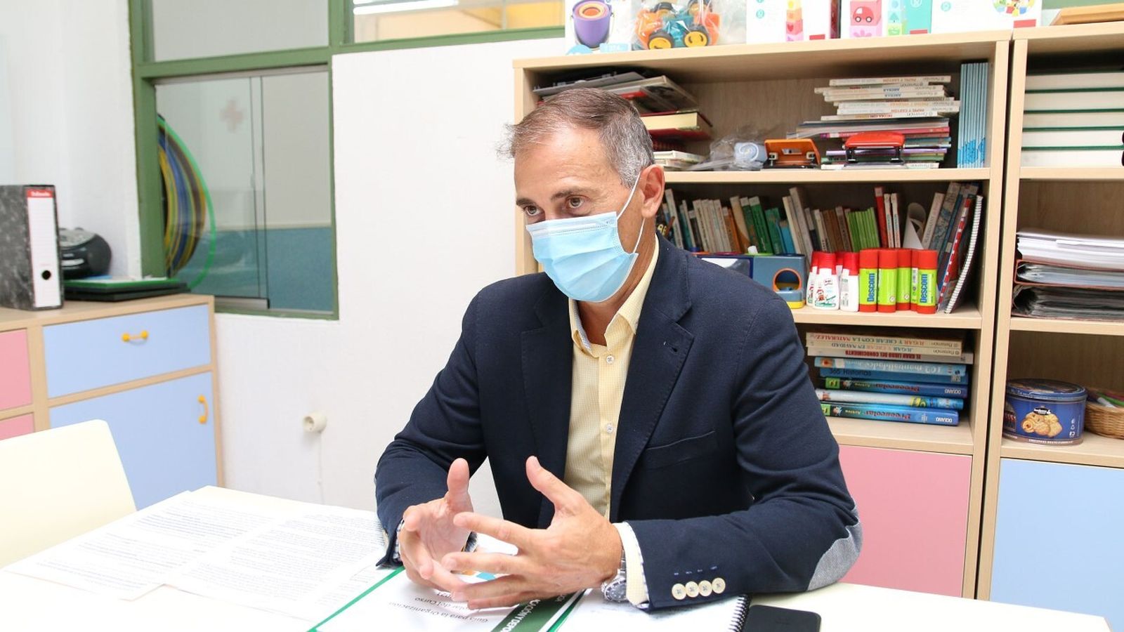 Antonio Jiménez, delegado territorial de Educación de la Junta de Andalucía durante la entrevista con Diario de Almería sobre la vuelta a las aulas en la provincia