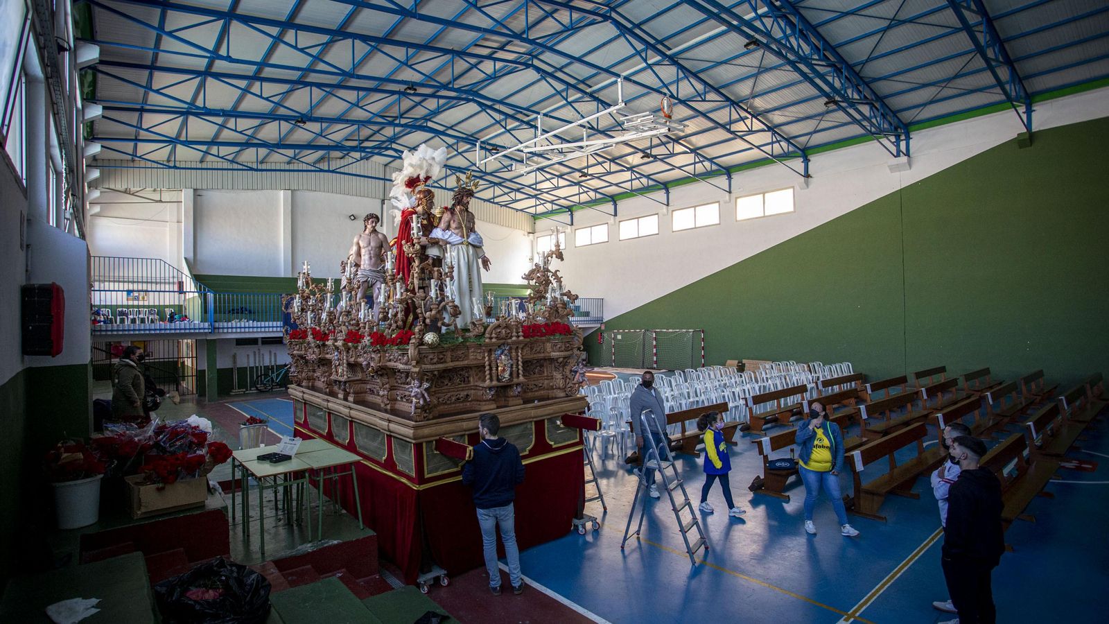 El único paso del Despojado, en el pabellón de Salesianos.