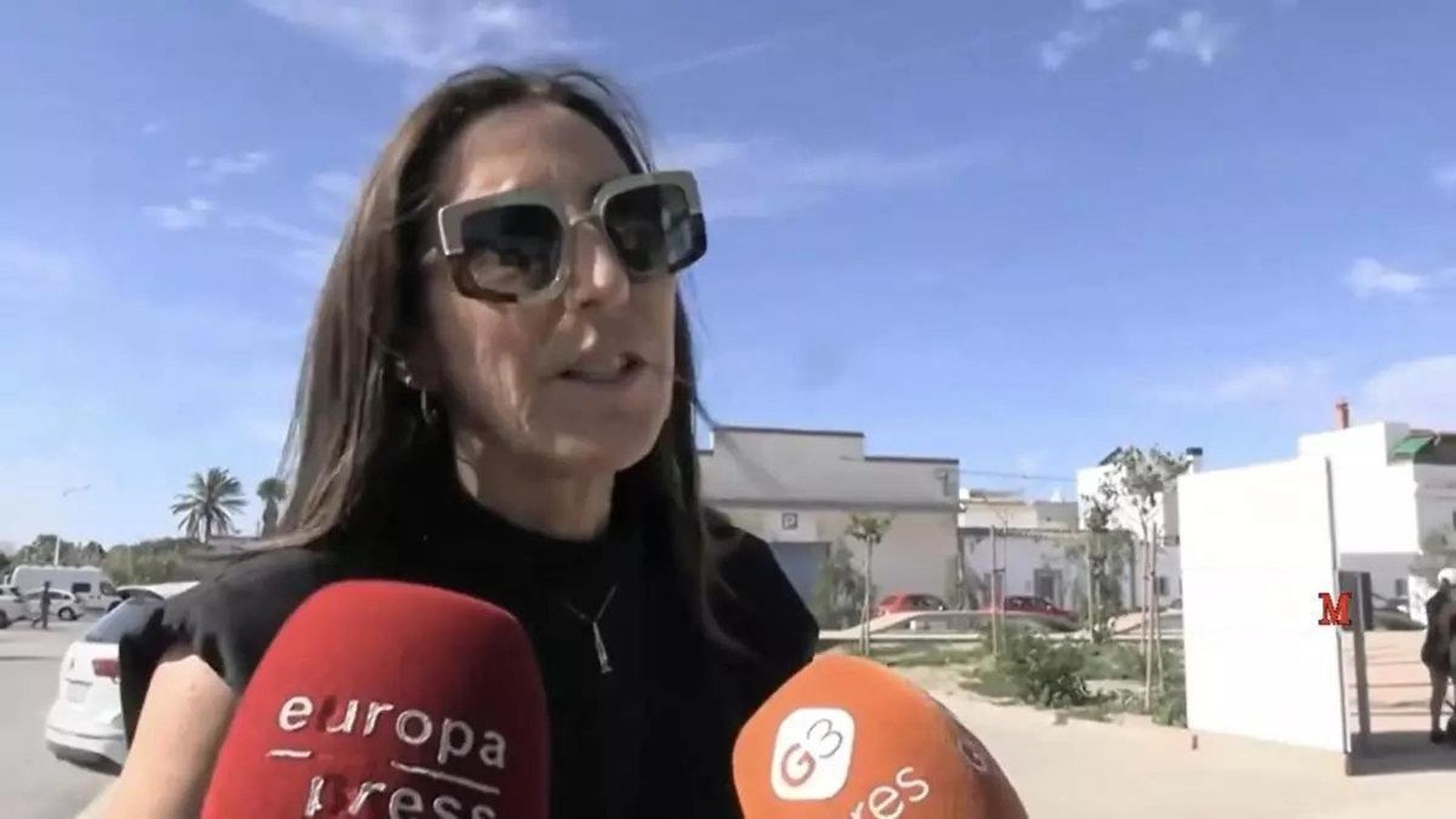 Paz Padilla en el funeral de su hermano