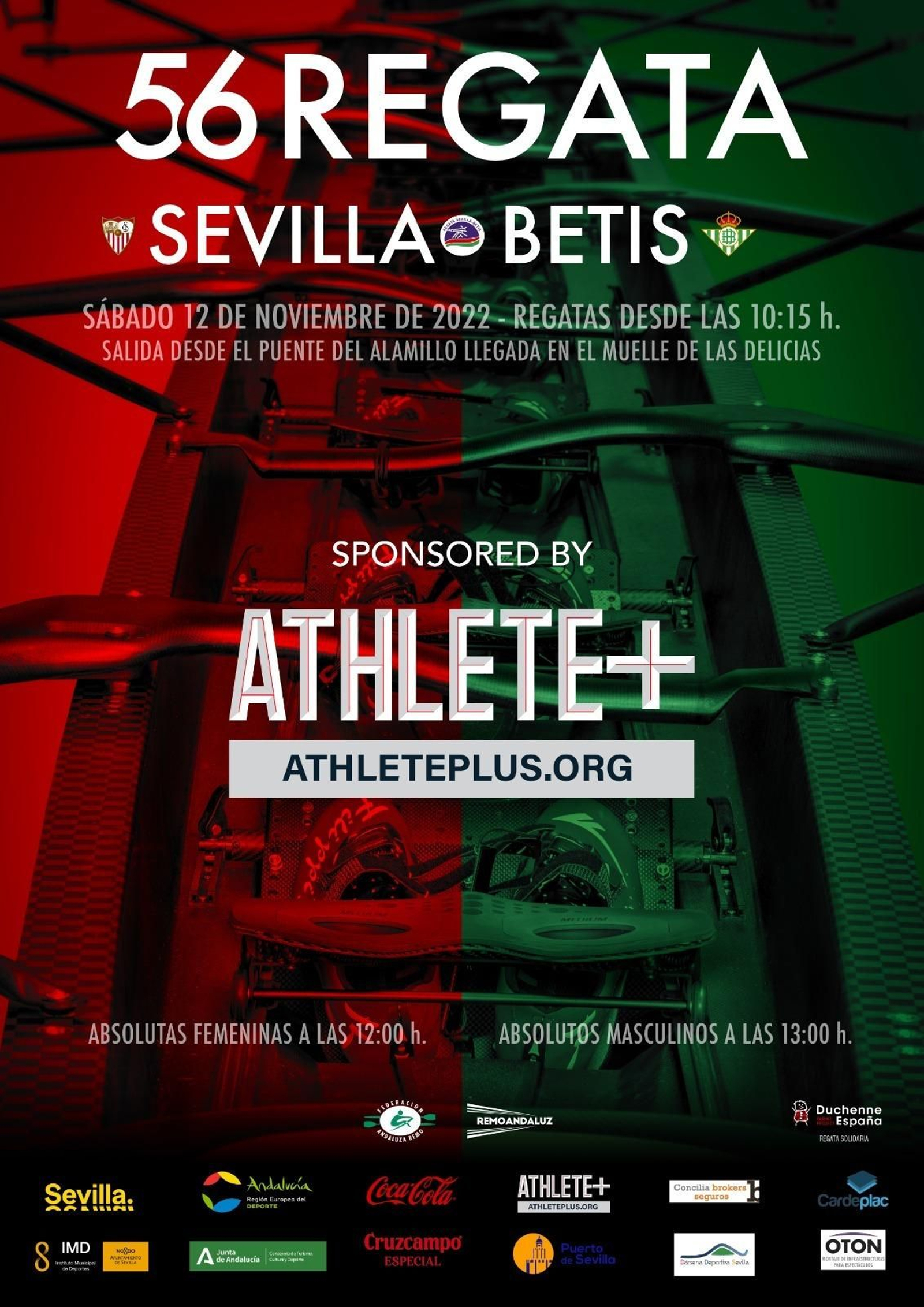 AthletePlus da nombre a la 56ª Regata Sevilla-Betis del próximo 12 de noviembre