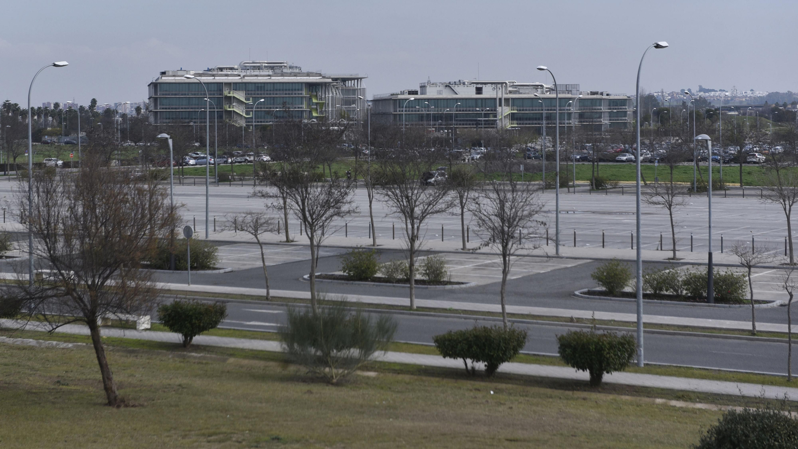 Varios edificios de la futura Ciudad de la Justicia de Sevilla.