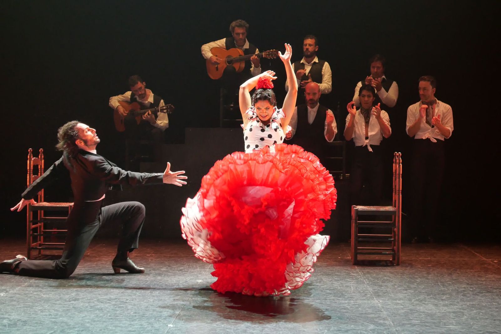 Un momento del espectáculo del Ballet Flamenco de Andalucía.