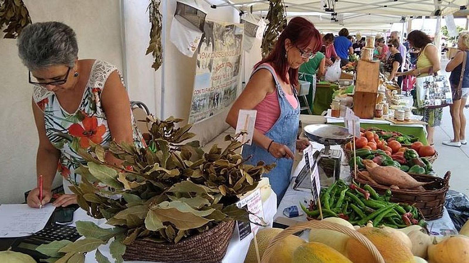 Puesto del ecomercado de Los Toruños