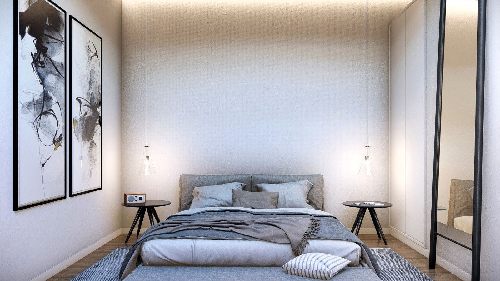 Uno de los dormitorios de las viviendas proyectadas.