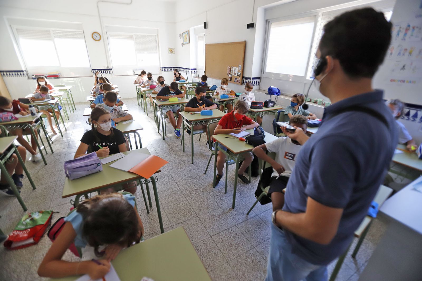Imágenes de la vuelta al cole en las aulas de Huelva