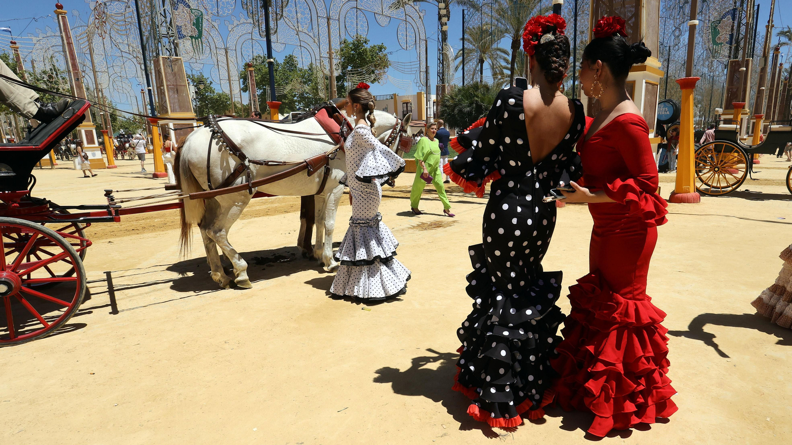 Imágenes del ambiente el miércoles en la Feria de Jerez 2024