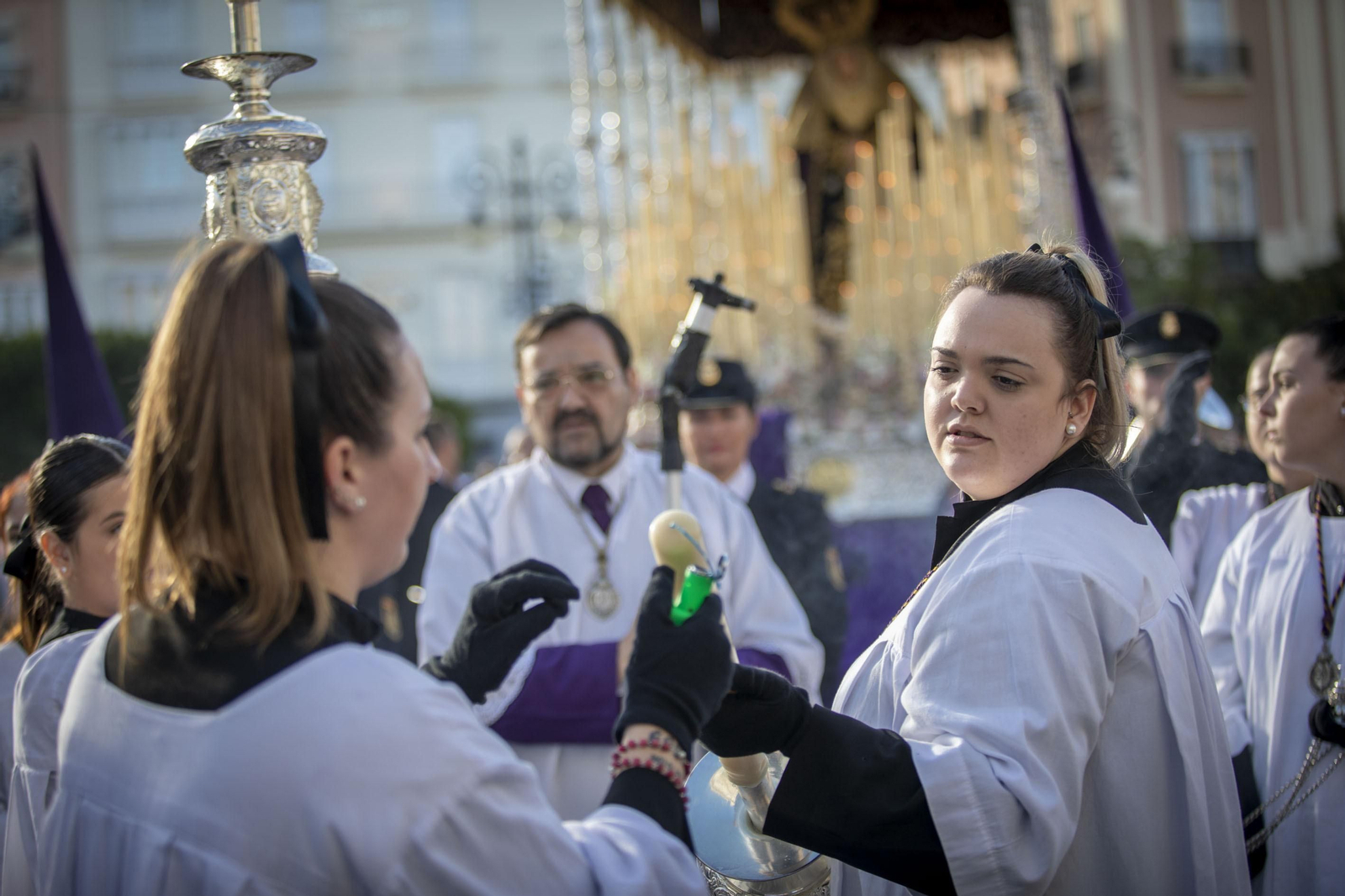 Las imágenes de la cofradía de Columna en la Semana Santa de Cádiz 2022