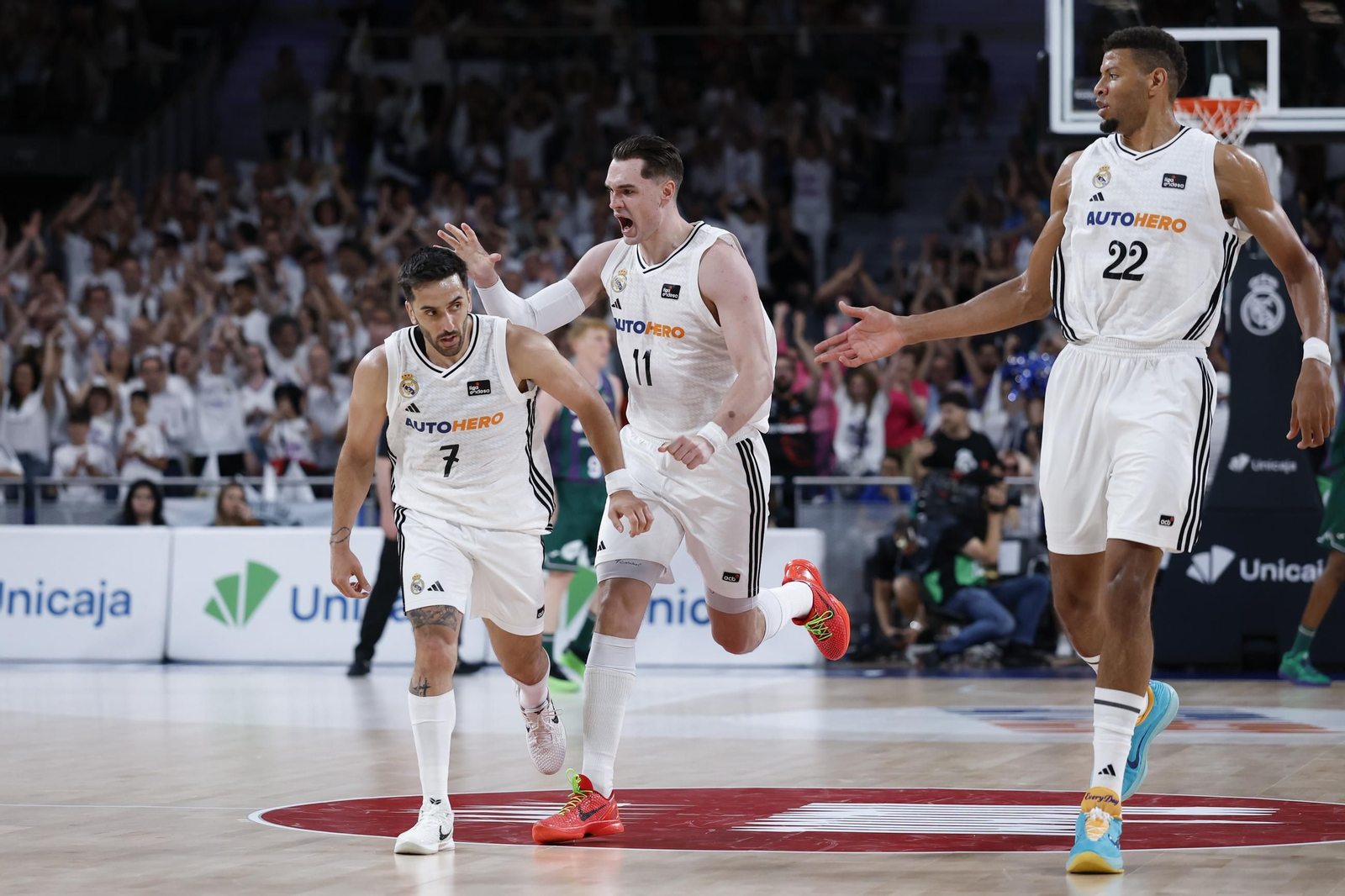 El Real Madrid-Unicaja, en fotos