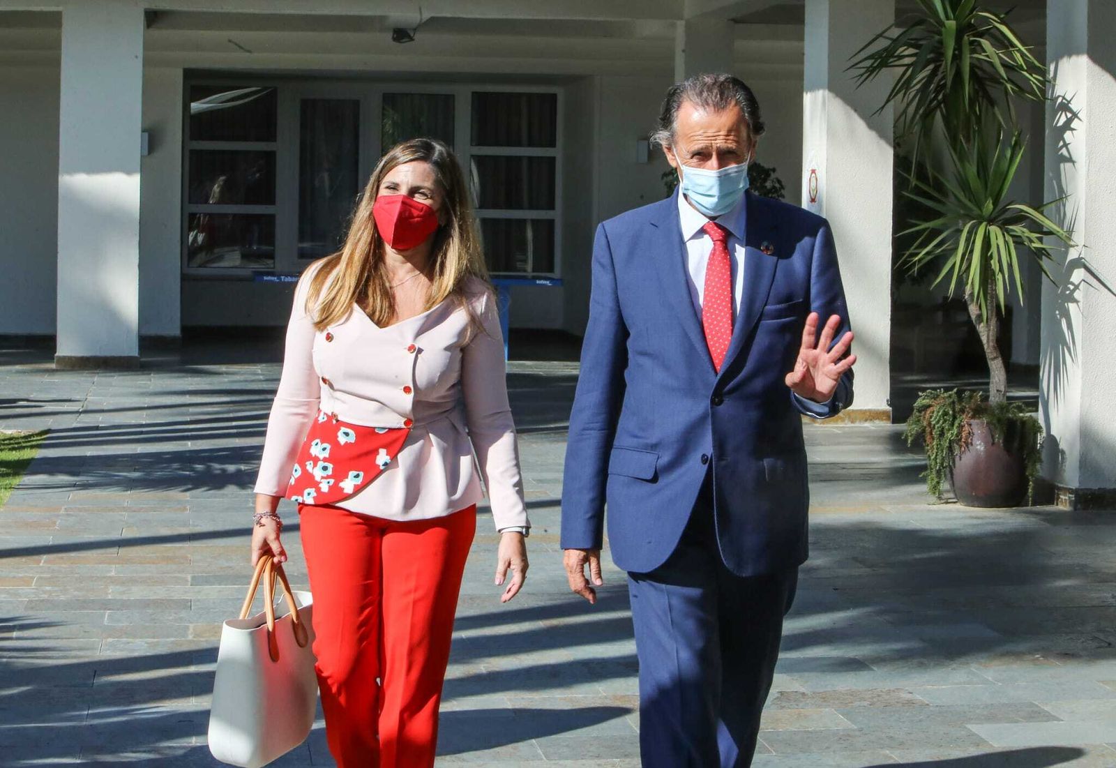 Irene García y José María Román, este lunes en Chiclana.