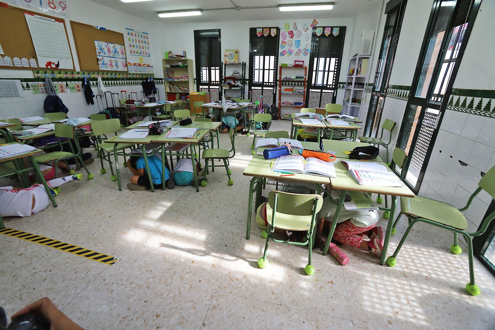 Imágenes Simulacro de Tsunami en el Colegio Funcadia Huelva