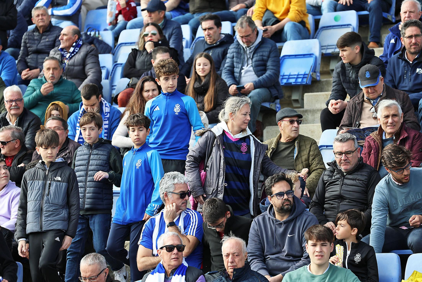 Ambiente en las gradas del Recreativo de Huelva vs AD Ceuta FC