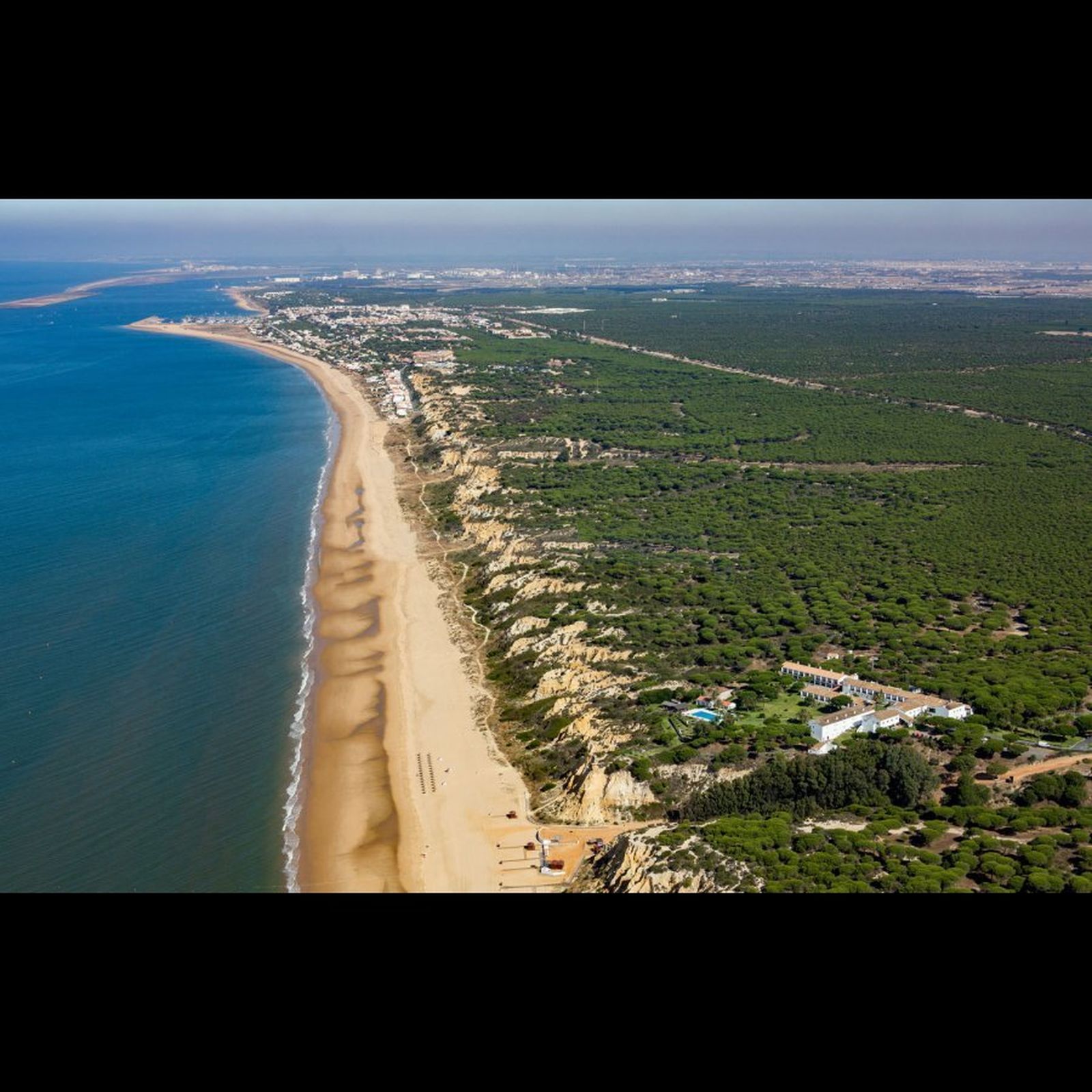 Detalle de la ubicación del Parador de Mazagón.