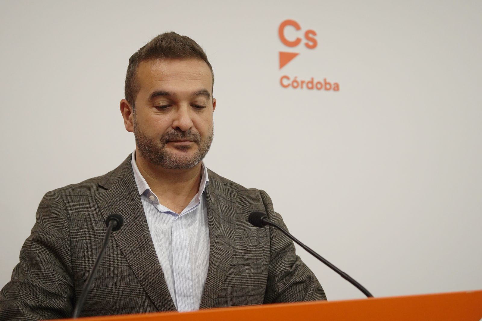 Marcial Gómez durante su discurso.