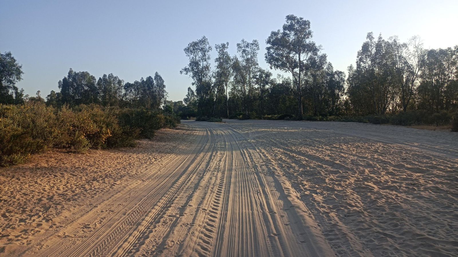 Mucha arena en los primeros kilómetros de este camino.