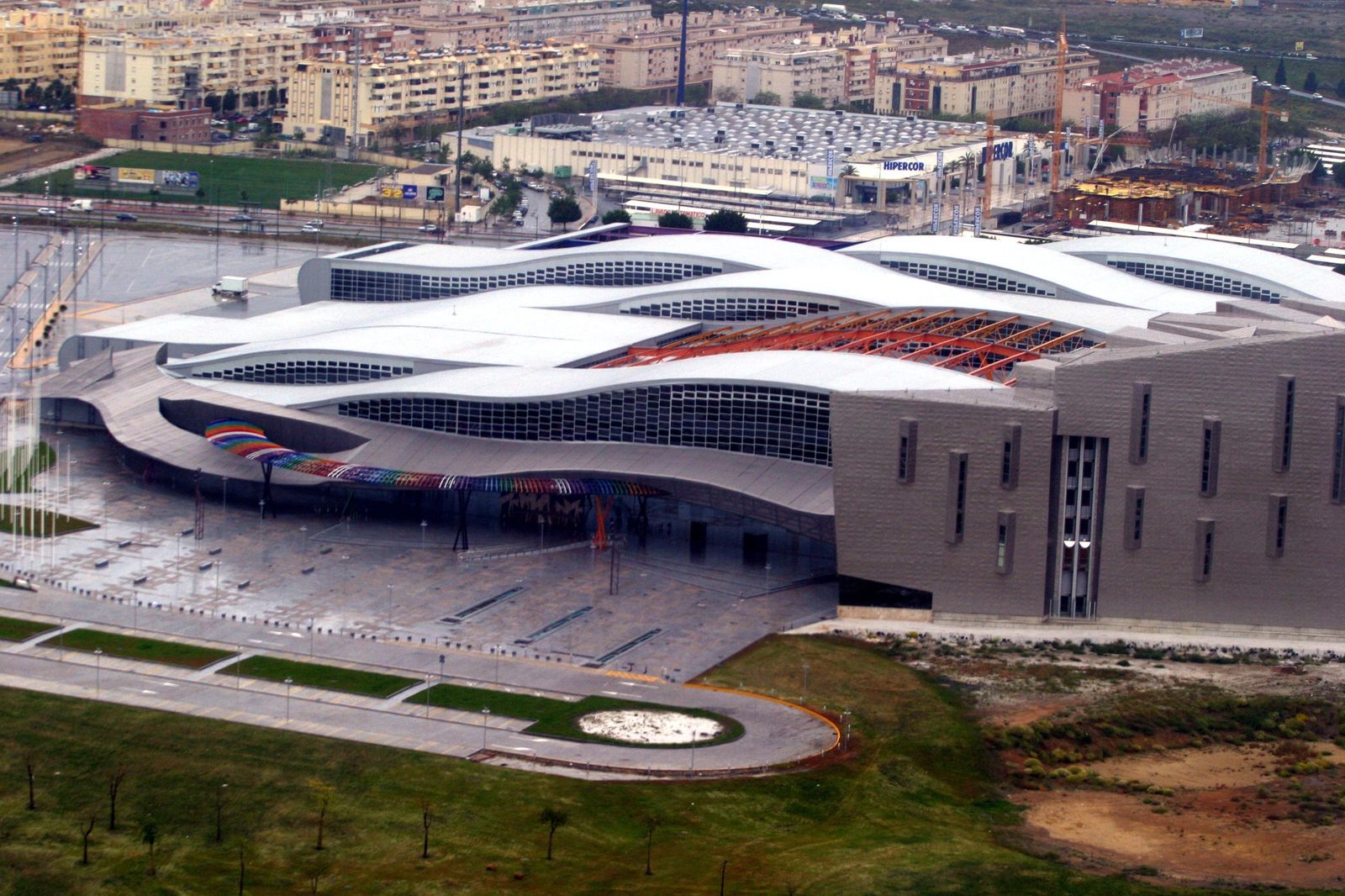 Vista aérea del Palacio e Ferias.