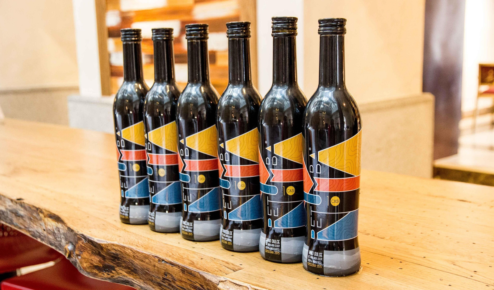 Algunas de las botellas.