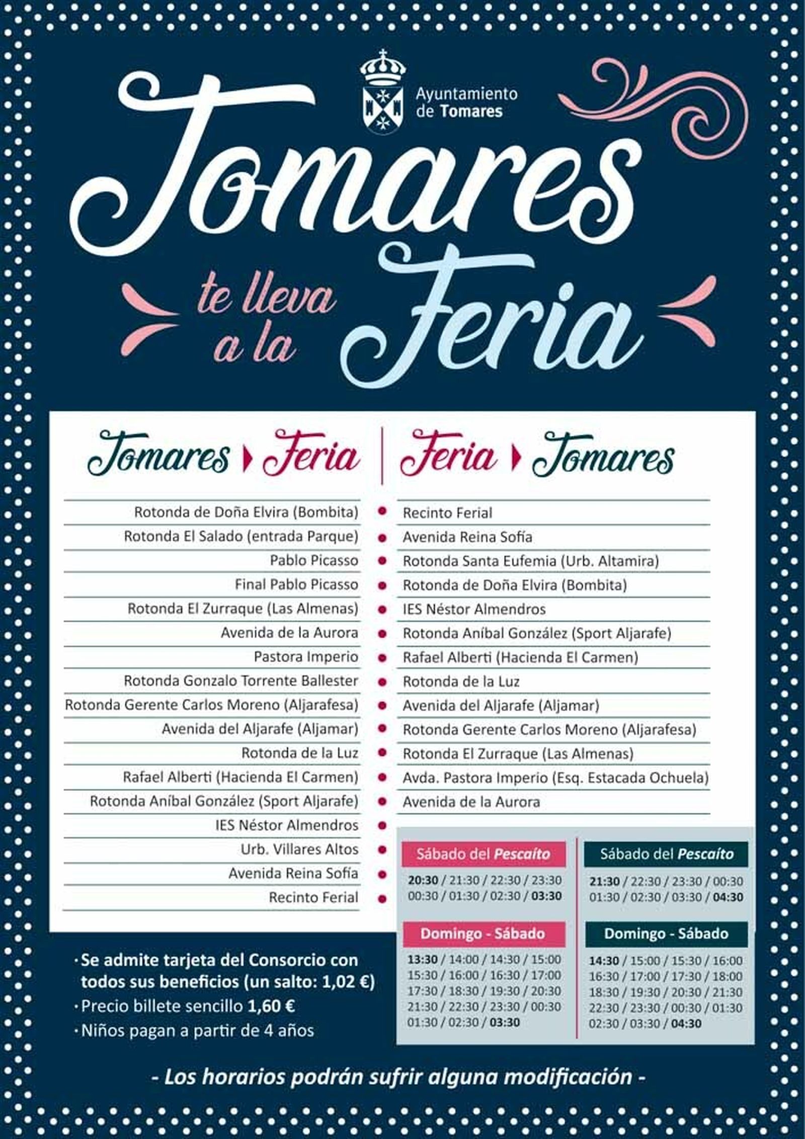 El cartel distribuido por el Ayuntamiento de Tomares.