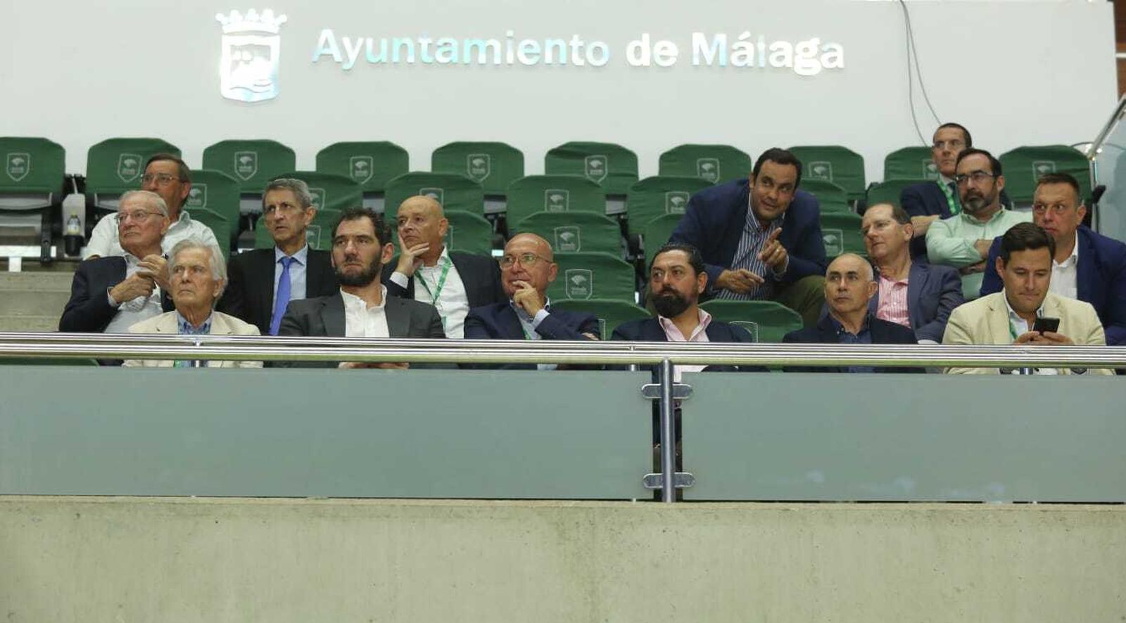 El palco del Unicaja.